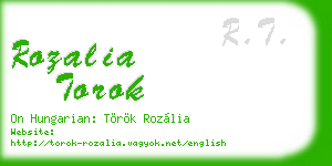 rozalia torok business card