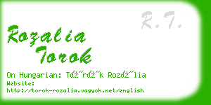 rozalia torok business card